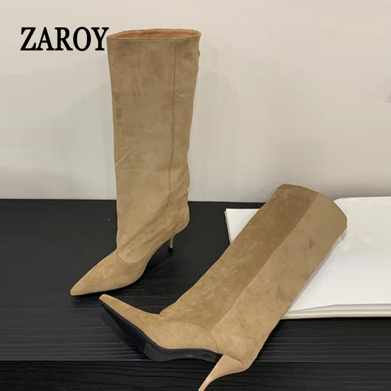 Knee High Boots Women - ZAROY Kniehohe Damenstiefel Winter Warme Schneestiefel