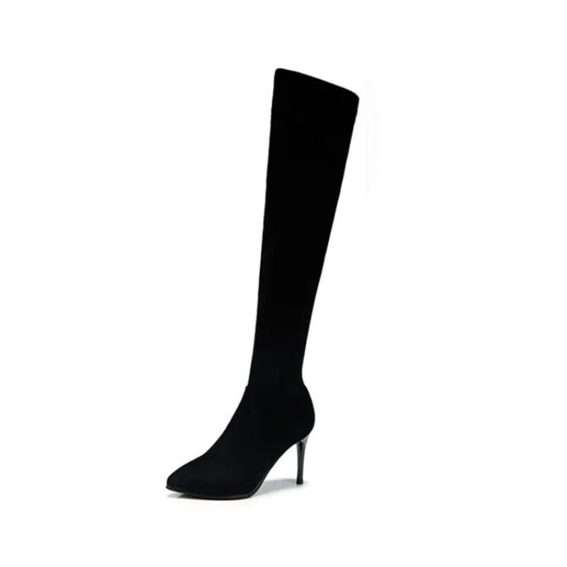 Sock Boot Women - Sexy Overknee-Stiefel für Damen, spitze Zehen,