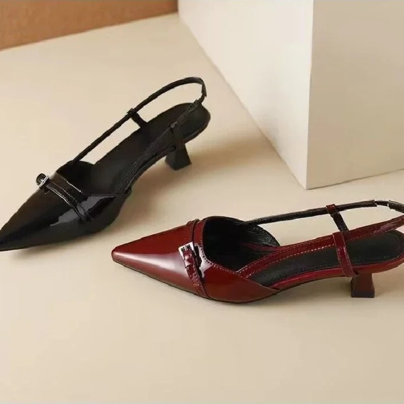 Women'S Shoes Quality - Damen-Sandalen, modisch, spitze, niedrige Absätze, Einzelschuhe,