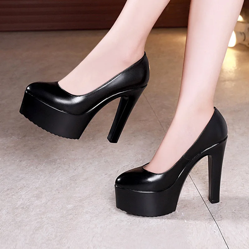 Court Heel Pointed - Übergrößen 32-43 Plateau-Catwalk-Schuhe Damen Hochzeitsschuhe Braut