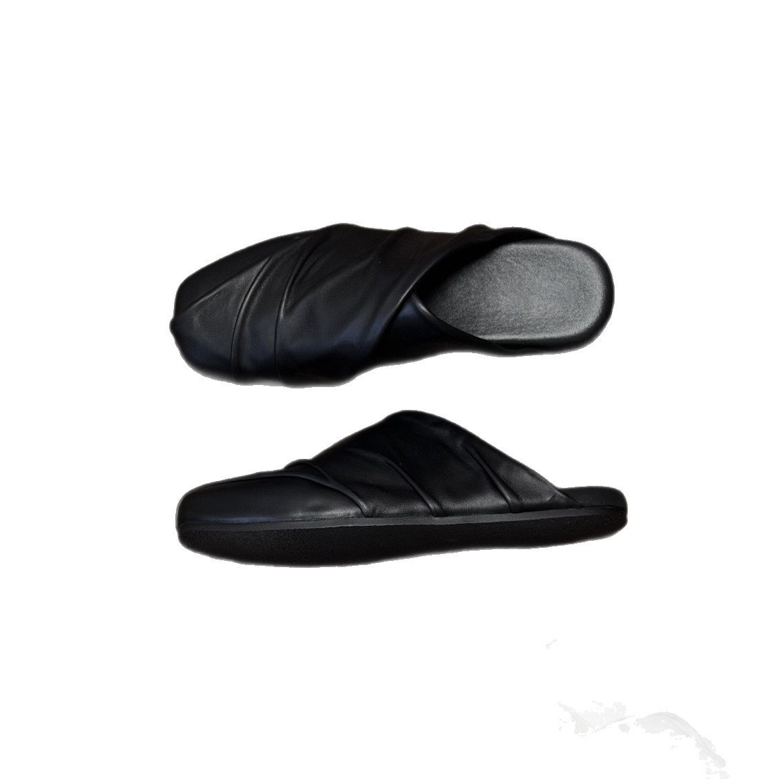 Schwarze Vintage-Lederschuhe,  – Mule Slip On Bewertung und Preis