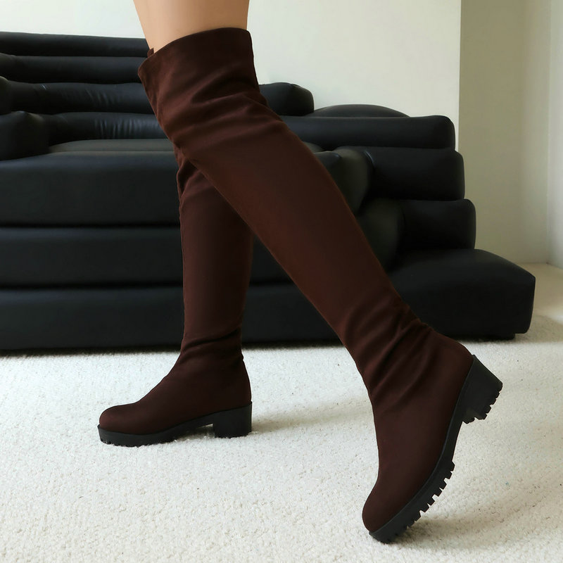 Faux Wildleder Leder Flock Sli – Sock Boot Women Bewertung und Preis