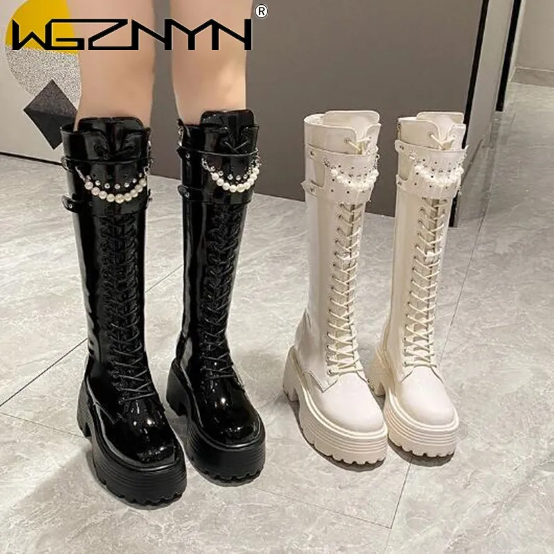 Winter Leder Warme Plüsch Stie – Knee High Boots Women Bewertung und Preis