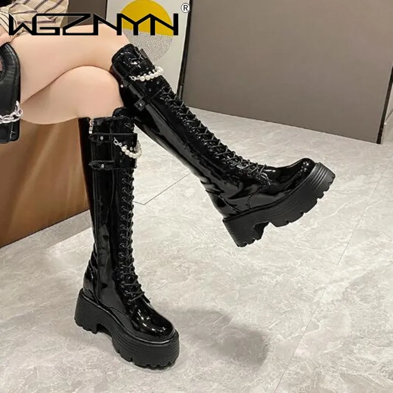 Winter Leder Warme Plüsch Stie – Knee High Boots Women Bewertung und Preis