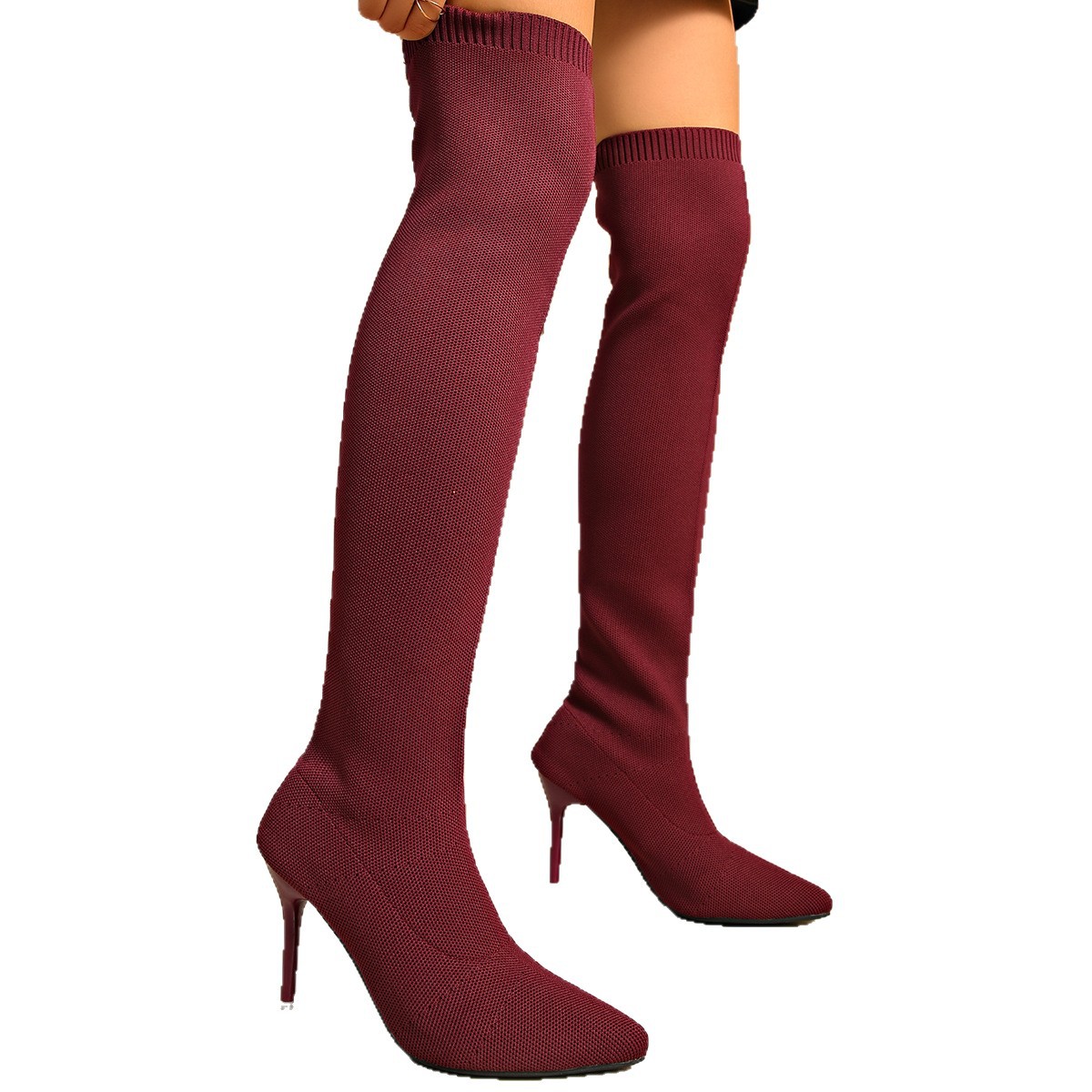 Overknee-Sockenstiefel, Damen, – Sock Boot Women Bewertung und Preis