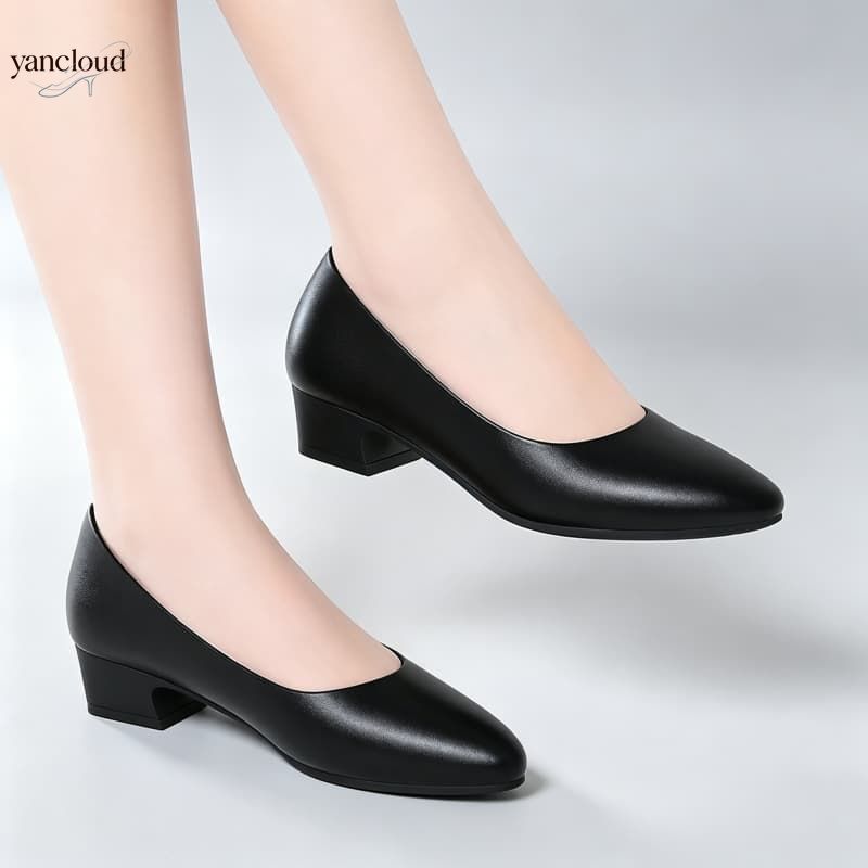 Elegante Damen-Softlederschuhe – Court Heel Pointed Bewertung und Preis
